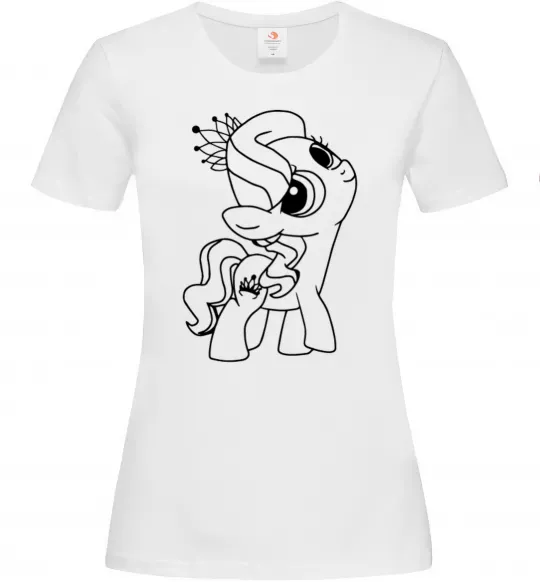 Женская футболка Поні з короною Белый фото