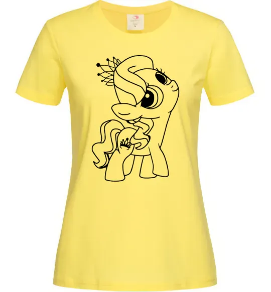 Женская футболка Поні з короною Лимонный фото
