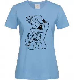 Женская футболка Поні з короною Голубой фото
