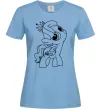Женская футболка Поні з короною Голубой фото