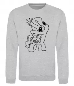 Свитшот Раріті Флаттершай та Пінкі Пай Серый меланж фото