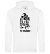 Мужская толстовка (худи) R2D2 Белый фото