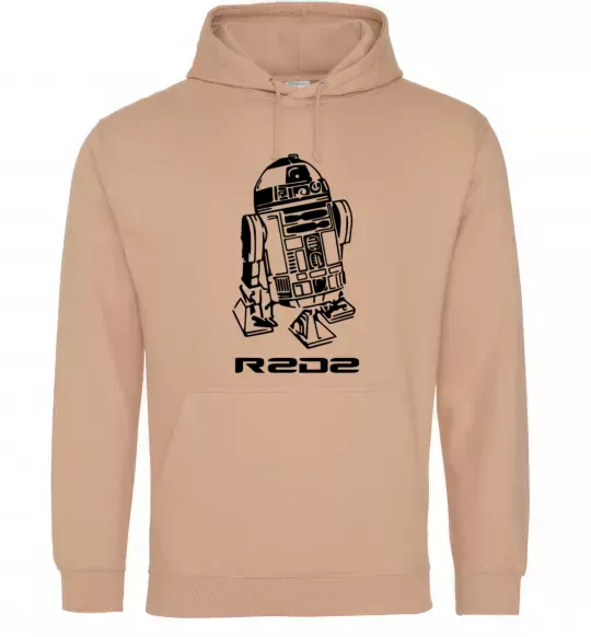 Женская толстовка (худи) R2D2 Песочный фото