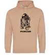 Женская толстовка (худи) R2D2 Песочный фото