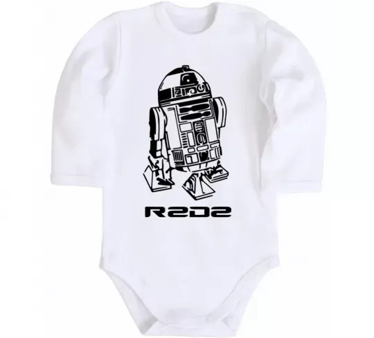 Детский боди R2D2 Белый фото