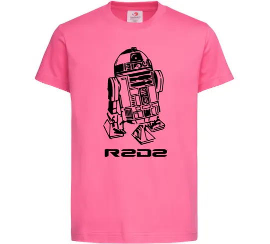 Дитяча футболка R2D2 Яскраво-рожевий фото