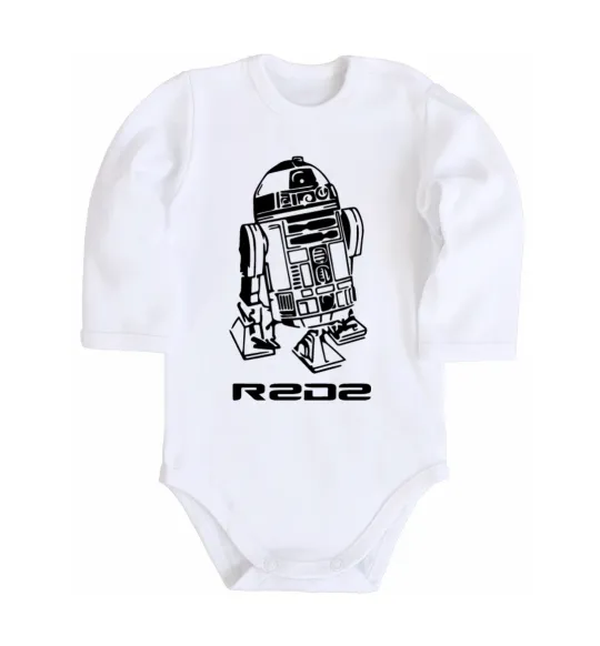 Детский боди R2D2 Белый фото