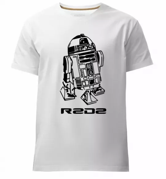 Мужская премиум футболка R2D2 Белый фото