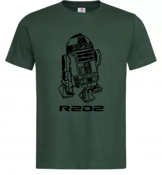 Мужская футболка R2D2 Темно-зеленый фото