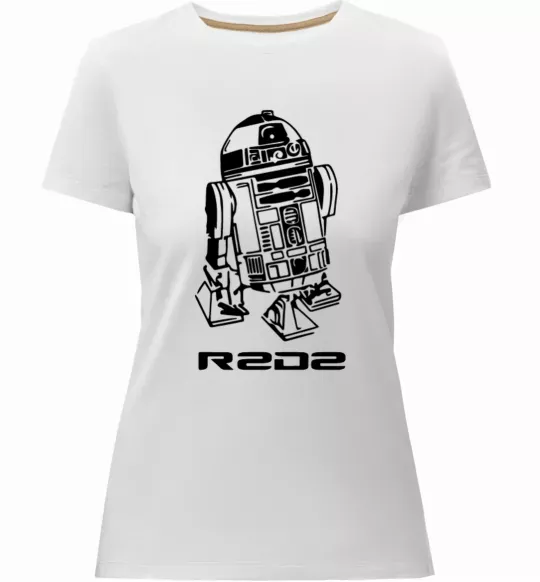 Жіноча преміум футболка R2D2 Білий фото