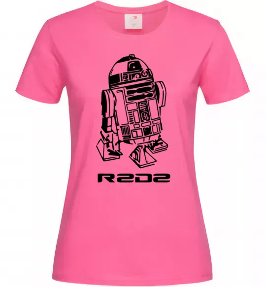 Жіноча футболка R2D2 Яскраво-рожевий фото