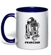 Чашка с цветной ручкой R2D2 Глубокий темно-синий фото