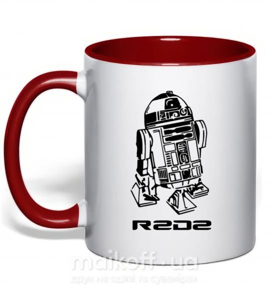 Чашка с цветной ручкой R2D2 Красный фото