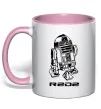 Чашка с цветной ручкой R2D2 Нежно розовый фото