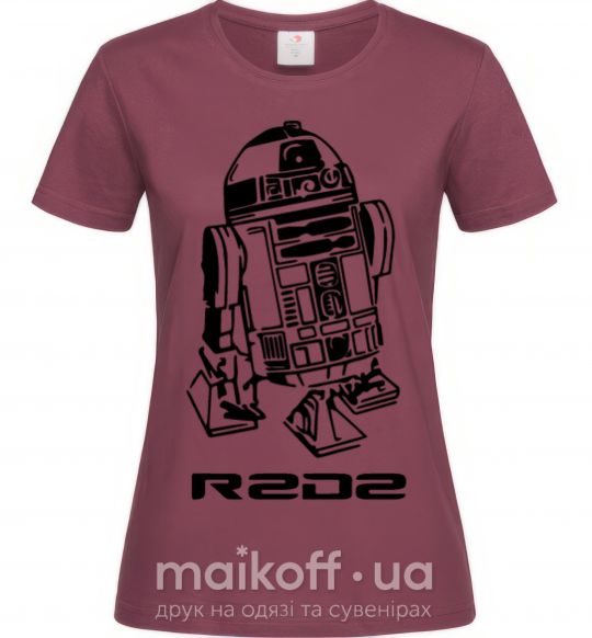 Жіноча футболка R2D2 Бордовий фото