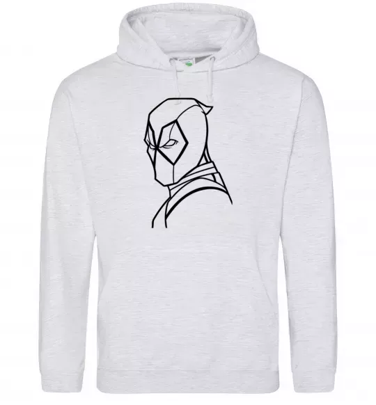 Жіноча толстовка (худі) Deadool s head Сірий меланж фото