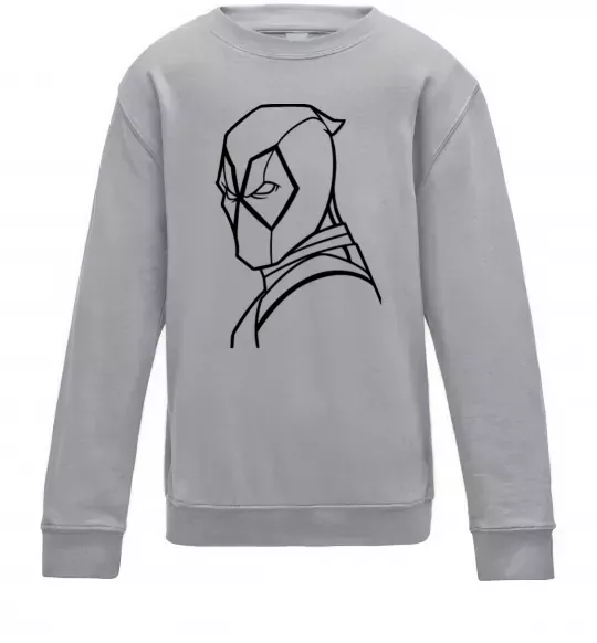 Детский Свитшот Deadool s head Серый меланж фото