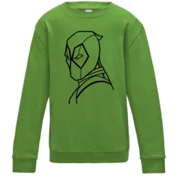 Детский Свитшот Deadool s head Лаймовый фото