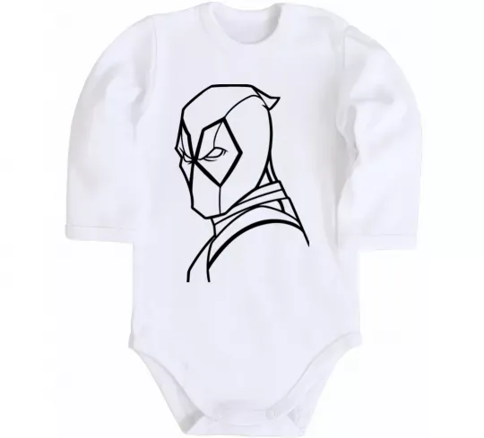 Детский боди Deadool s head Белый фото