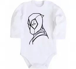 Детский боди Росомаха Белый фото