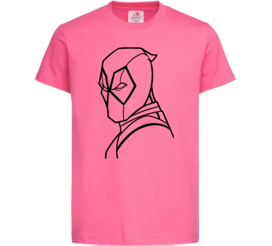 Дитяча футболка Deadool s head Яскраво-рожевий фото