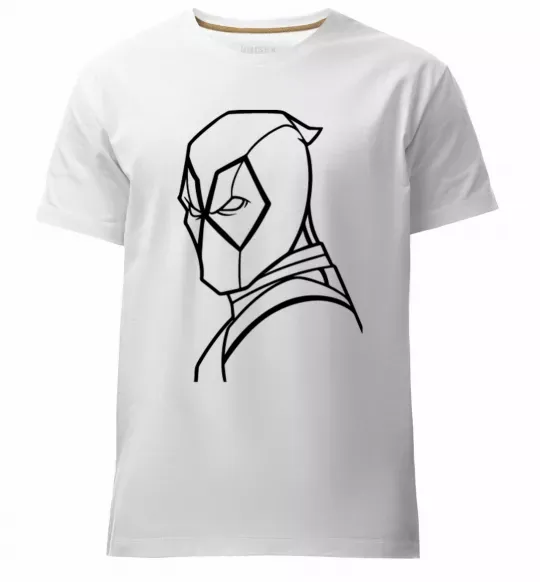 Мужская премиум футболка Deadool s head Белый фото