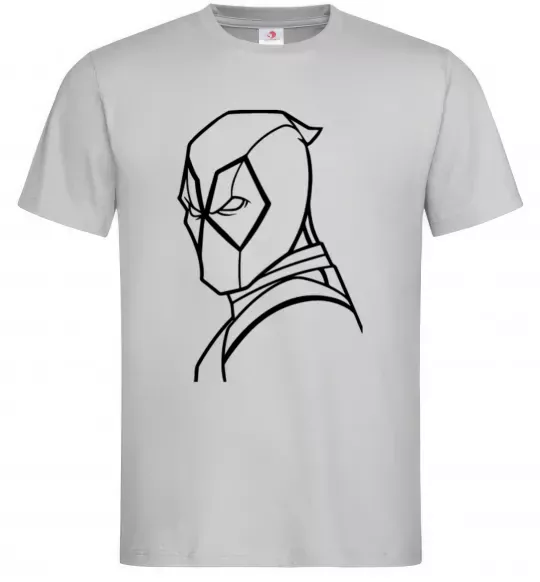 Мужская футболка Deadool s head Серый фото