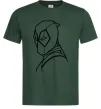 Мужская футболка Deadool s head Темно-зеленый фото