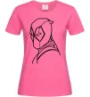 Женская футболка Deadool s head Ярко-розовый фото