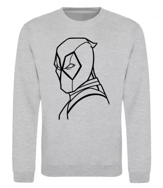 Свитшот Deadool s head Серый меланж фото