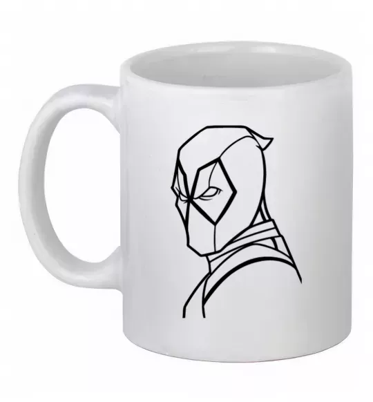 Чашка керамическая Deadool s head Белый фото