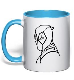 Чашка с цветной ручкой Deadool s head Чашка с цветной ручкой Deadool s head