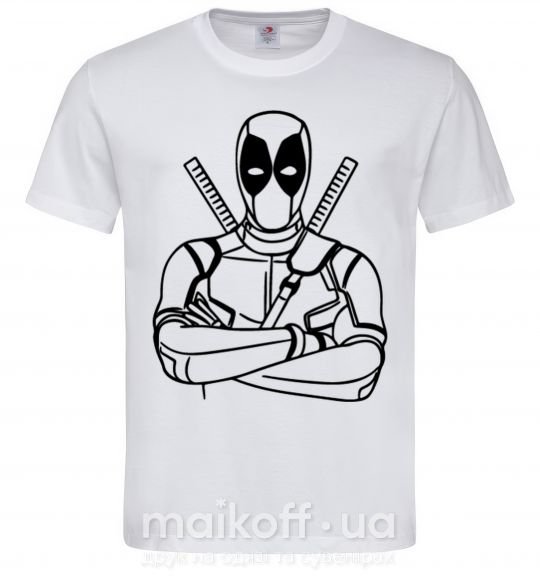 Чоловіча футболка Deadool Білий фото