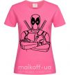 Женская футболка Deadool Ярко-розовый фото