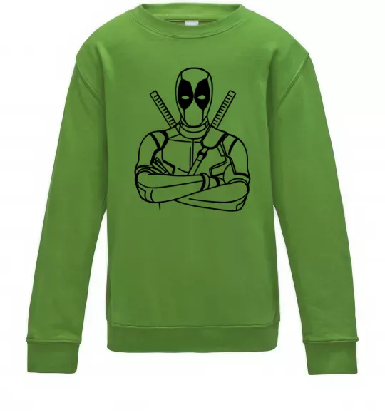 Детский Свитшот Deadpool Лаймовый фото