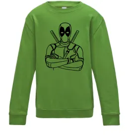 Детский Свитшот Deadpool Лаймовый фото