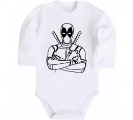 Детский боди Росомаха Белый фото