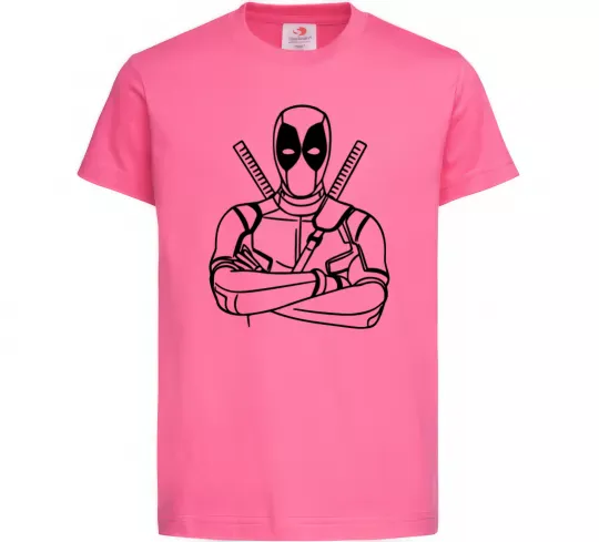 Дитяча футболка Deadpool Яскраво-рожевий фото