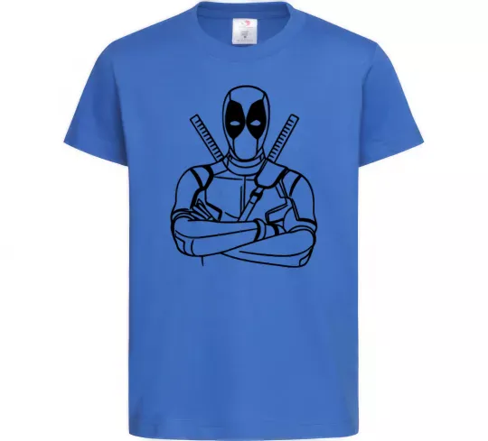 Дитяча футболка Deadpool Яскраво-синій фото