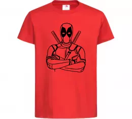 Детская футболка Deadpool Красный фото