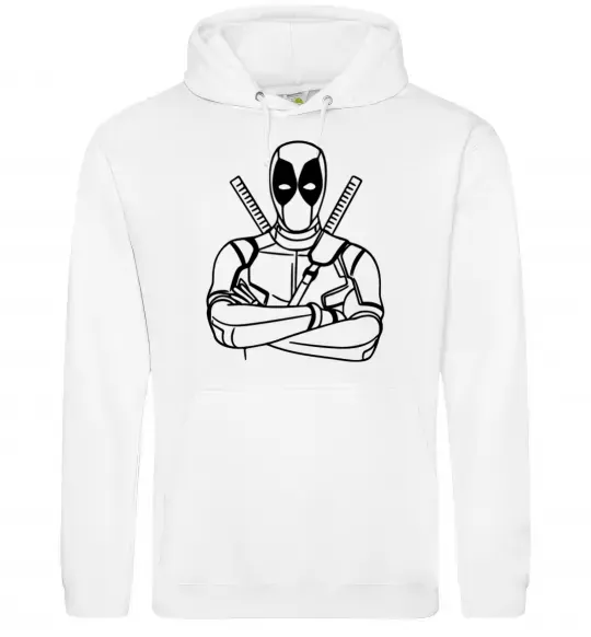 Мужская толстовка (худи) Deadpool Белый фото