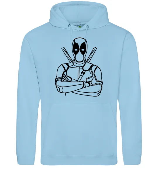 Жіноча толстовка (худі) Deadpool Блакитний фото