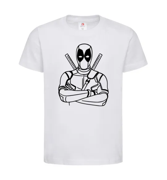 Детская футболка Deadpool Белый фото