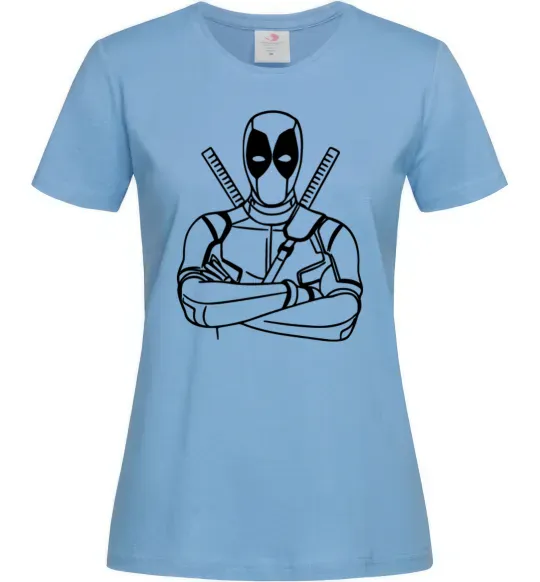 Жіноча футболка Deadpool Блакитний фото