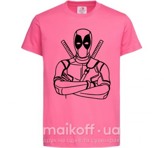 Дитяча футболка Deadool Яскраво-рожевий фото