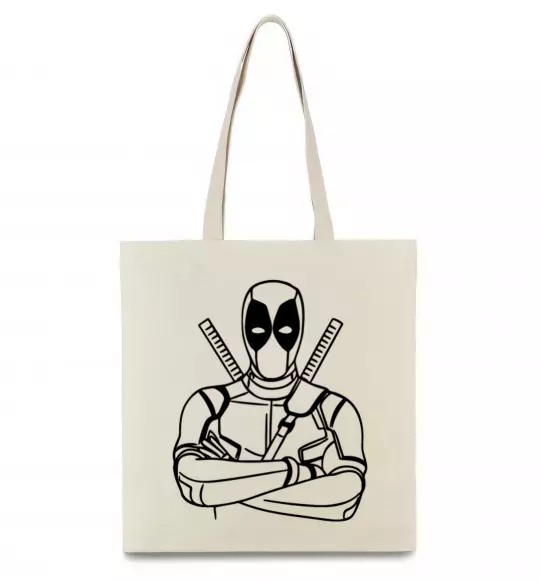 Эко-сумка Deadpool Бежевый фото