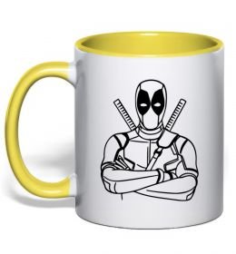 Чашка з кольоровою ручкою Deadpool
