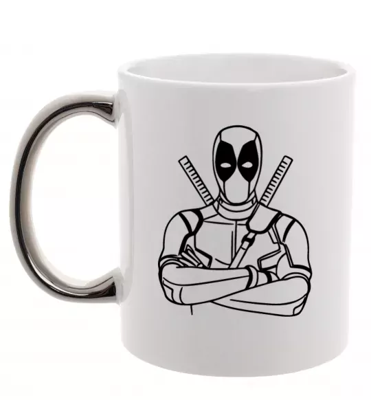 Чашка с цветной ручкой Deadpool Серебро фото