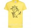 Дитяча футболка Кот на самокате Лимонний фото