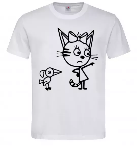 Мужская футболка Три кота Белый фото